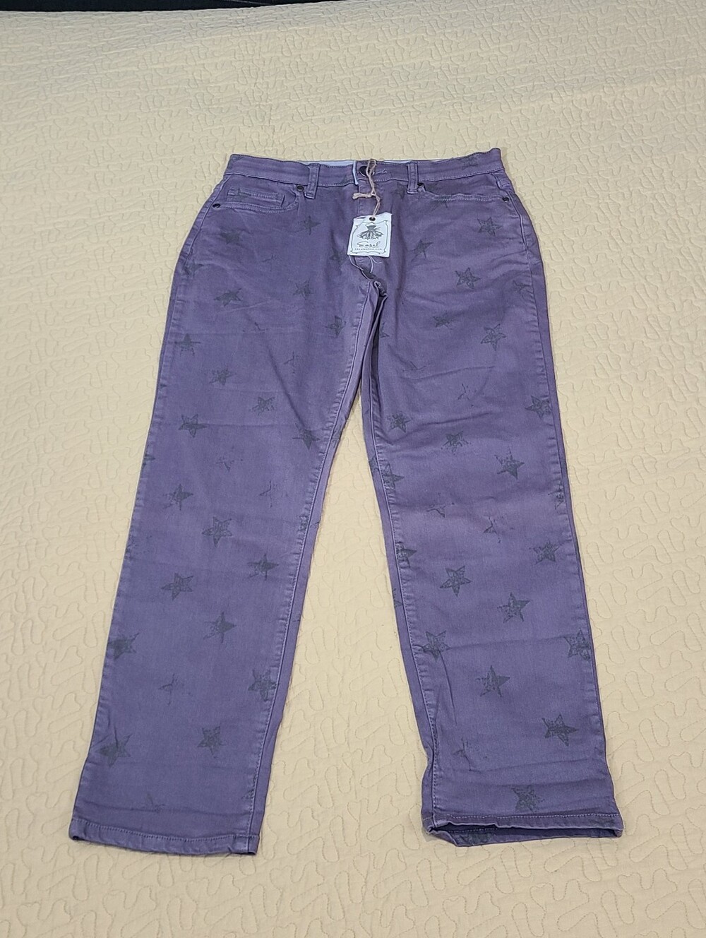 Easel Distressed twill washed star casual chino pants size S
